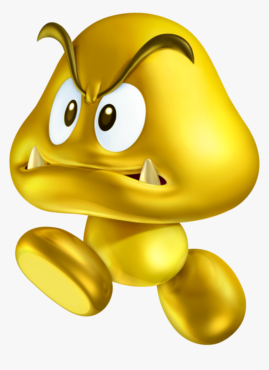 Gold Goomba Artwork - Super Mario Gold Goomba, HD Png Download, Free Download