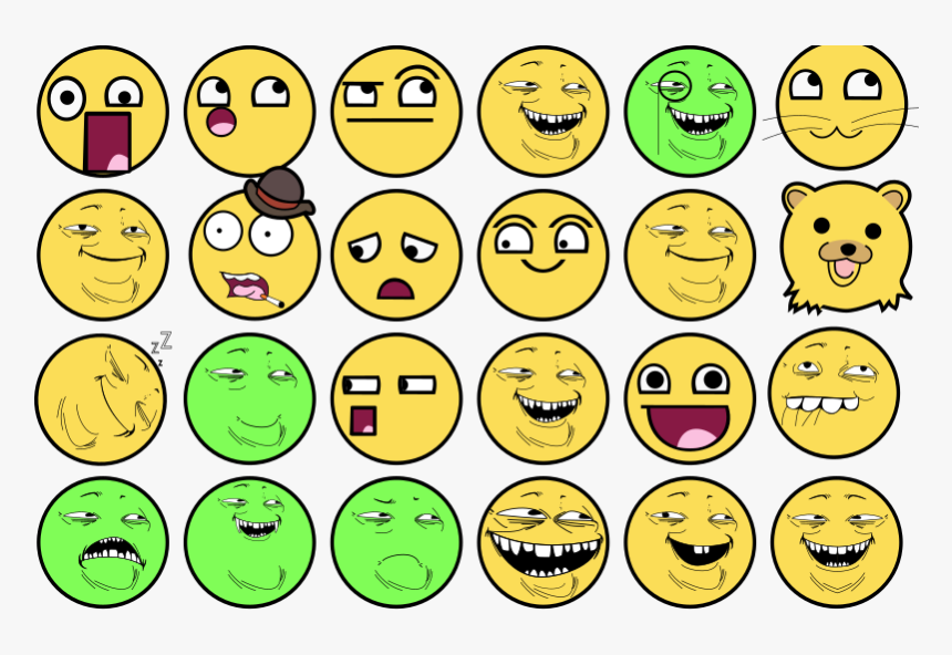 Troll Face Color - Yellow Smiley Troll Face, HD Png Download, Free Download