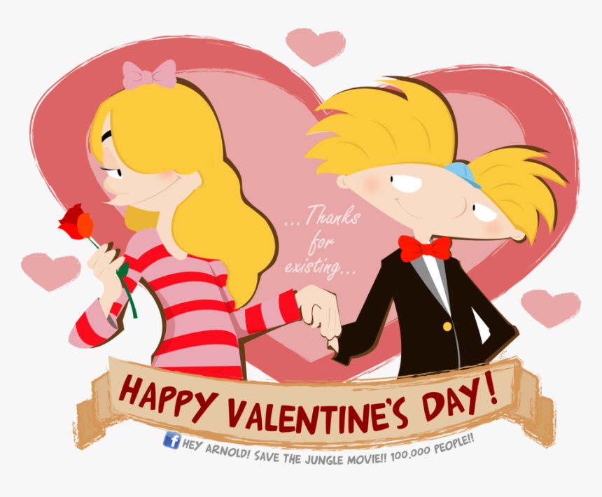 Couples, Love, And Funny Image - Hey Arnold Valentine Day, HD Png Download, Free Download