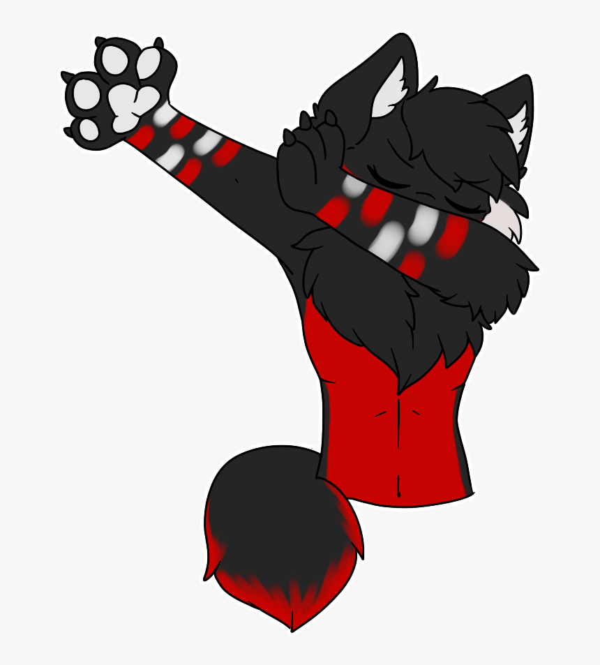 [comission/stickers] Dabbing Inumi - Furry Dab Telegram Sticker, HD Png Download, Free Download