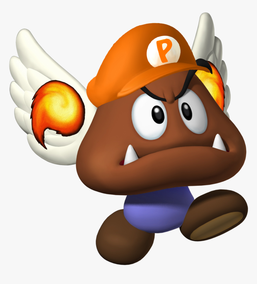 Mario Paragoomba - Evil Flying Mushroom Mario, HD Png Download, Free Download