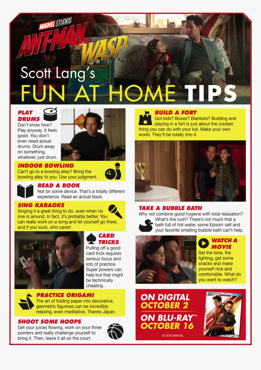 Ant Man And The Wasp Things To Do At Home - Magazine, HD Png Download, Free Download