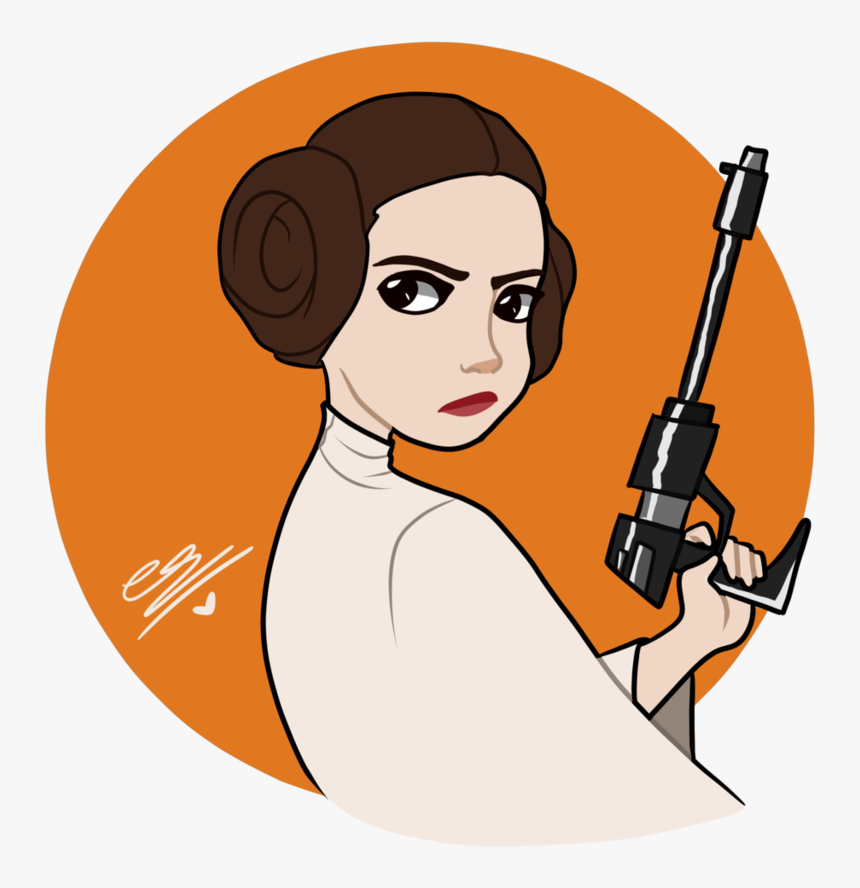 Princess Leia Clipart Chibi - Princesa Leia Fanart Png, Transparent Png, Free Download