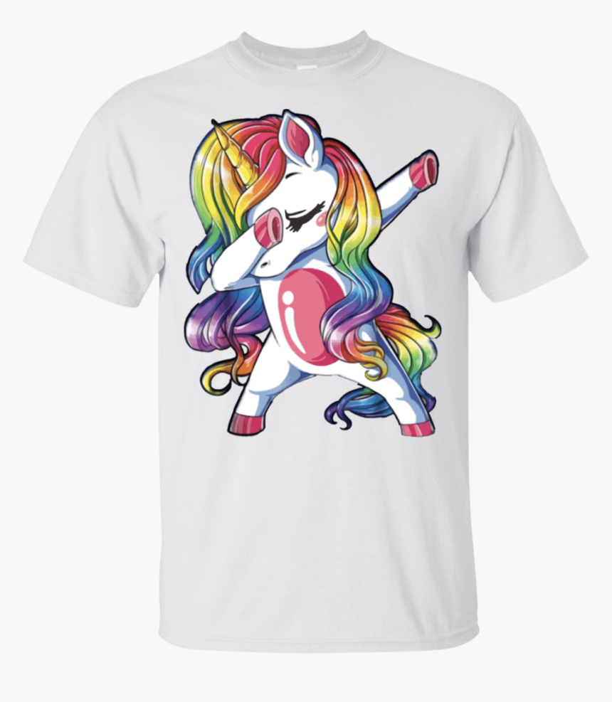 Dabbing Rainbow Unicorn T-shirt - Unicorn T Shirts, HD Png Download, Free Download