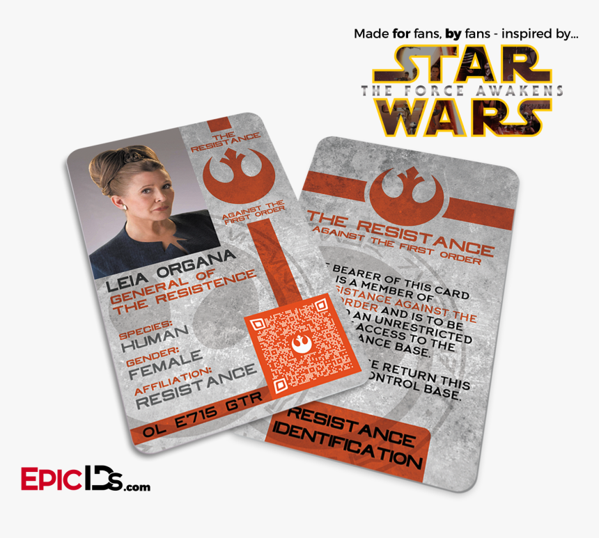 Star Wars Tfa Inspired - Star Wars Identification Card, HD Png Download, Free Download