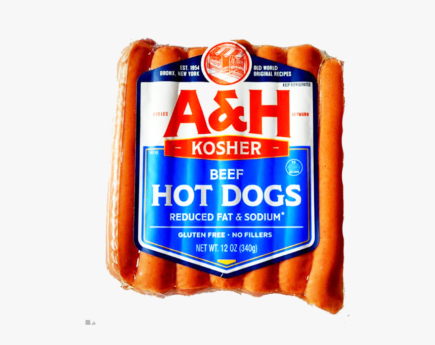 A&h Uncured Reduced Fat Hot Dogs - Beef, HD Png Download, Free Download