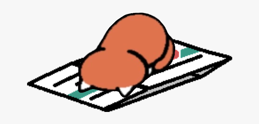 Ginger Face Planting On The Flat Cardboard For Anonymous - Neko Atsume Cat Face Plant, HD Png Download, Free Download