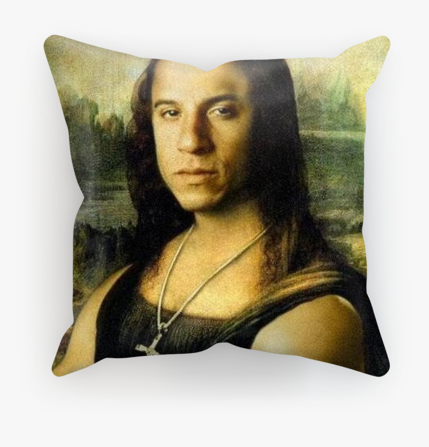 Vin Diesel As The Mona Lisa ﻿sublimation Cushion Cover"
 - Mona Lisa Illuminati, HD Png Download, Free Download