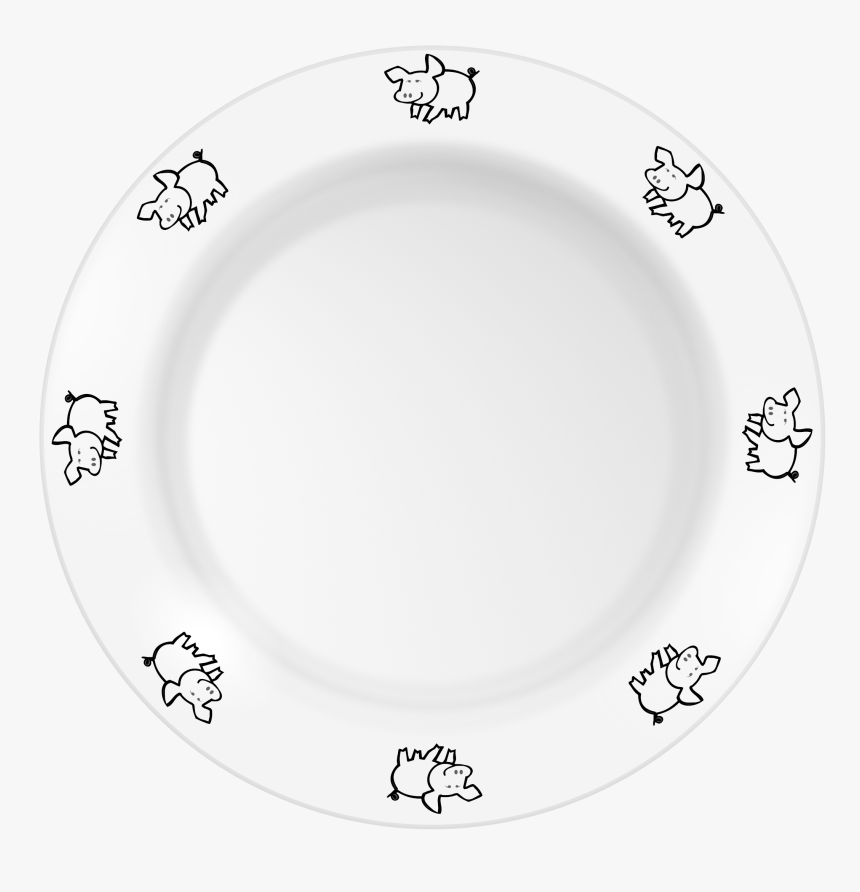 Plate With Pig Pattern Clip Arts - Plate, HD Png Download, Free Download