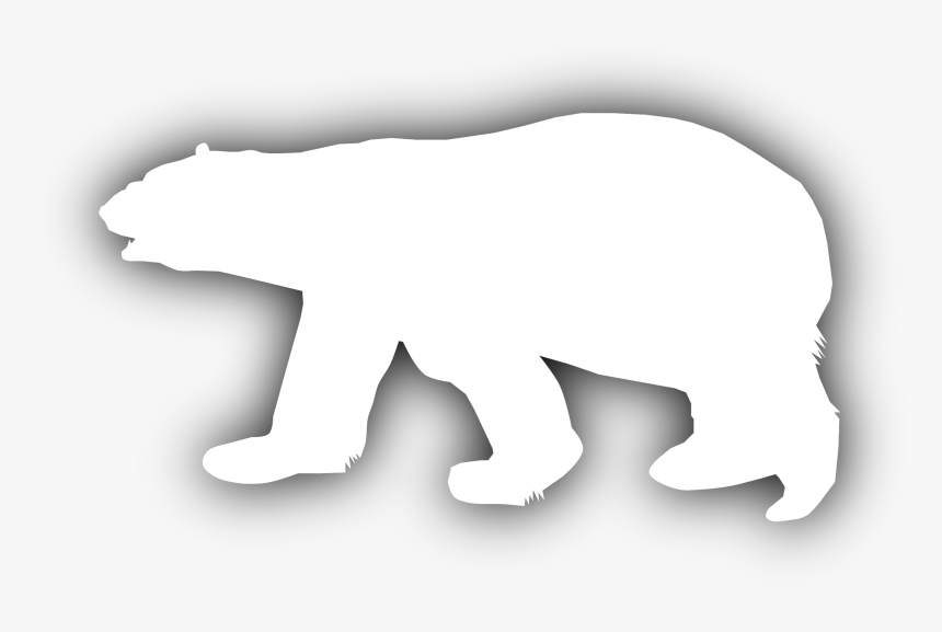 Polar Bear Clip Arts - Arctic Polar Bear Silhouette, HD Png Download, Free Download