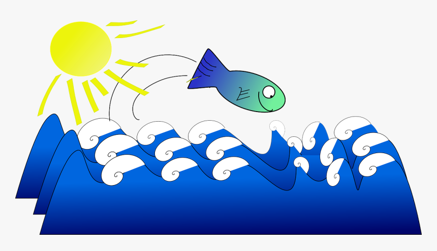 Happy Fish In Ocean Cartoon, HD Png Download, Free Download