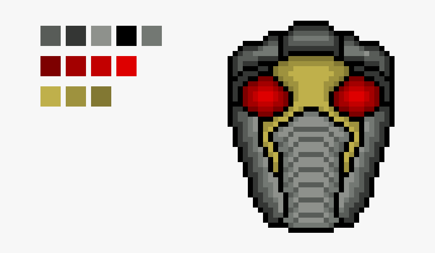 Star Lord Mask Pixel Art Hd Png Download Kindpng