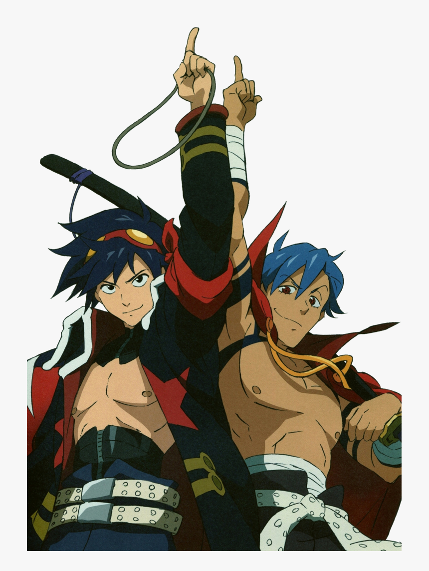 Transparent Gurren Lagann Png - Tengen Toppa Gurren Lagann Simon Y Kamina, Png Download, Free Download