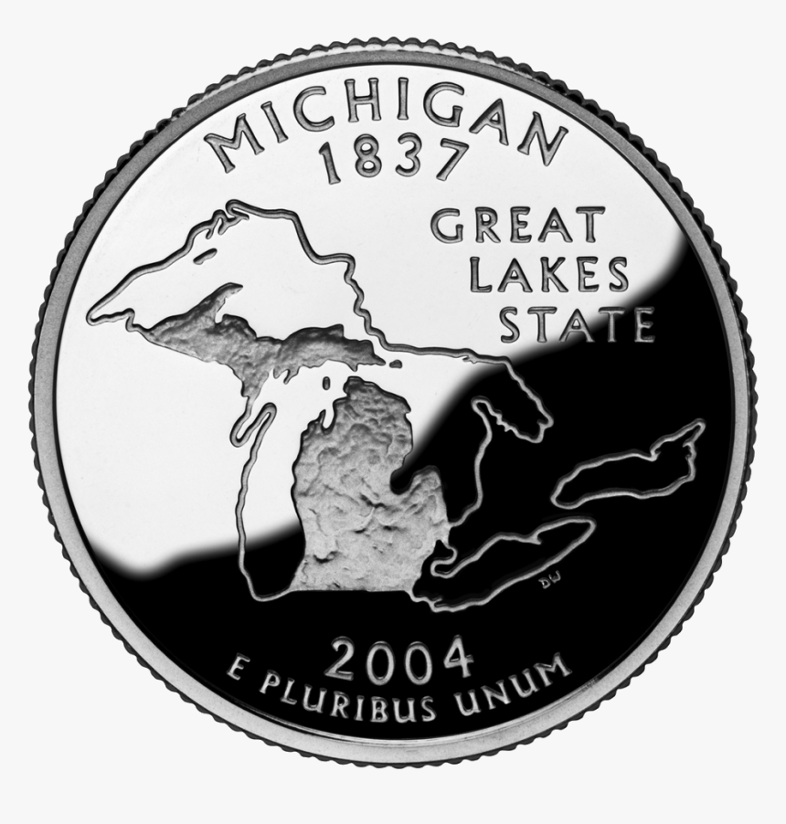 2004 Mi Proof - 2004 Michigan Quarter, HD Png Download, Free Download