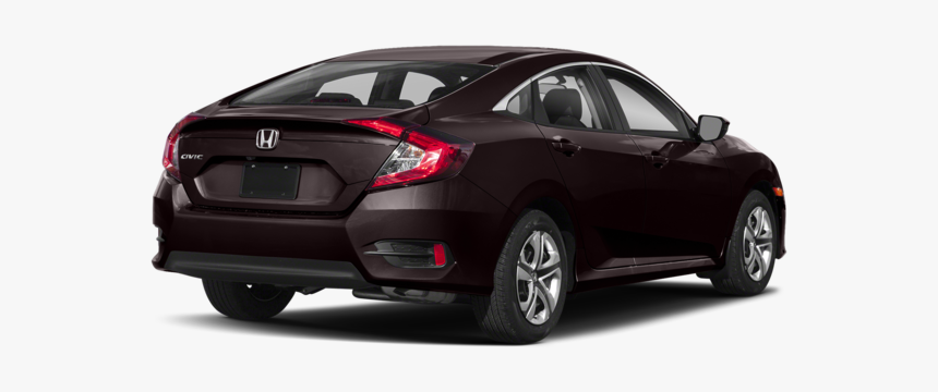 2018 Honda Civic Sedan Burgandy Rear - Honda Accord Hybrid Black, HD Png Download, Free Download