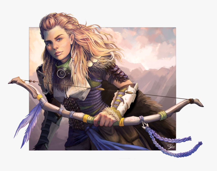 Aloy By Sagau - Aloy Horizon Zero Dawn Art, HD Png Download, Free Download