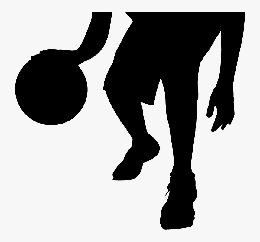 Silhouette, Ball, Basketball, Sports, Game, Black,, HD Png Download, Free Download