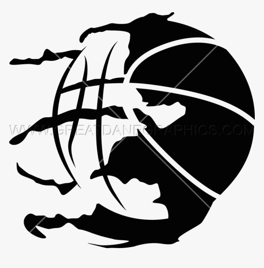 Basketball Transparent Black - Black And White Transparent Background Basketball, HD Png Download, Free Download