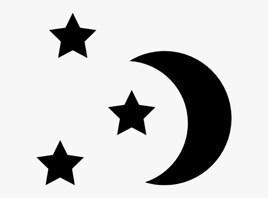 Silhouette Vector Graphics Stock Illustration Stock - Black Moon And Stars Clipart, HD Png Download, Free Download