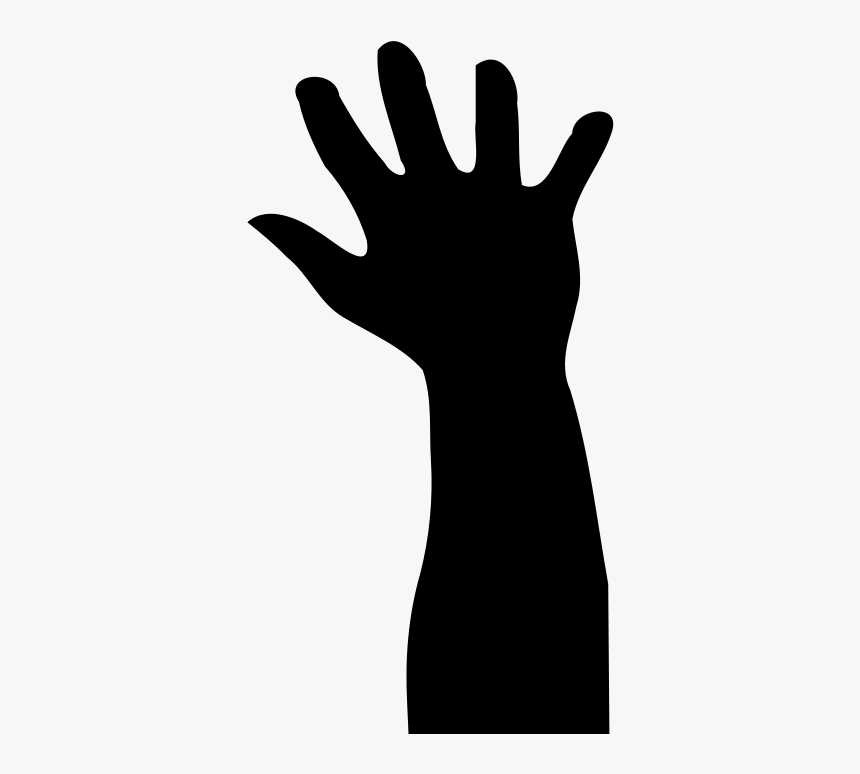 Massage Vector Hand Silhouette - Silhouette Hand Reaching Out, HD Png Download, Free Download