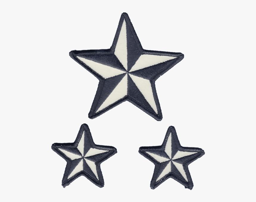 Nautical Stars Reflective Embroidered Patch - Five Pointed Star Vector, HD Png Download, Free Download