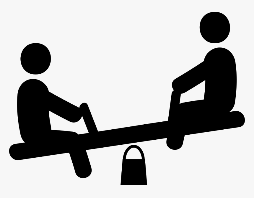 Children On See Saw - Playing Icon, HD Png Download, Free Download
