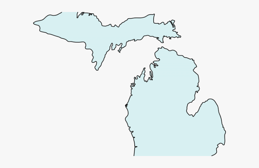 Upper Peninsula Outline Png, Transparent Png, Free Download