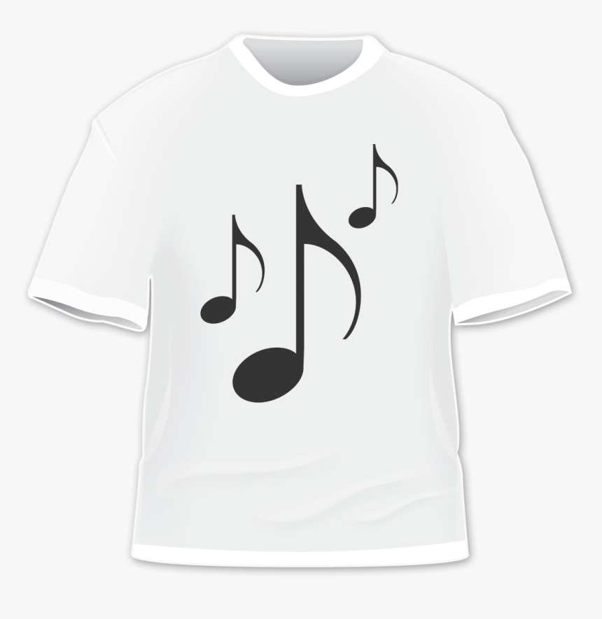 White Music Notes - Active Shirt, HD Png Download, Free Download