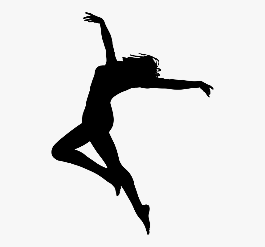 Carefree, Dance, Dancing, Female, Girl, Silhouette - Dancing Woman Icon  Png, Transparent Png - kindpng