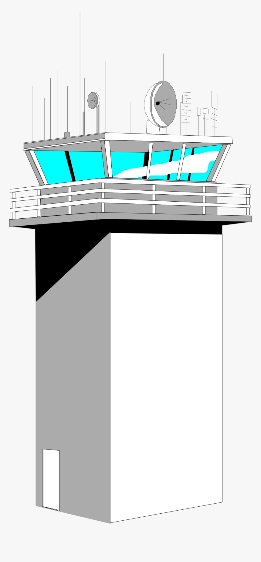 Airport Control Big Image Png Ⓒ - Air Traffic Control Tower Clip Art, Transparent Png, Free Download