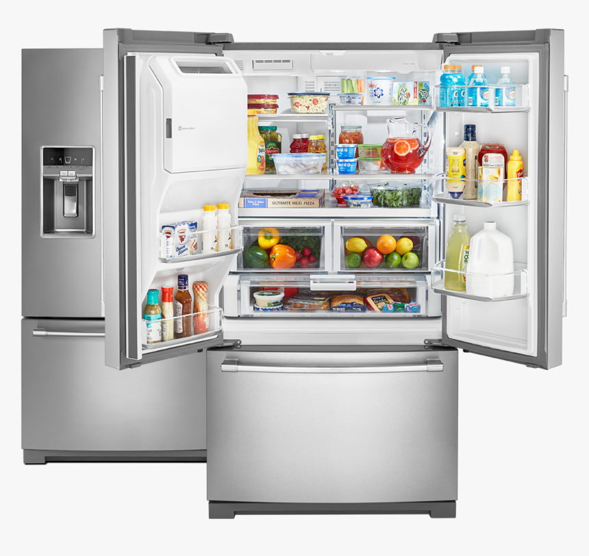 Maytag French Door Refrigerator With Doors Open And - Maytag Mft2772hez, HD Png Download, Free Download