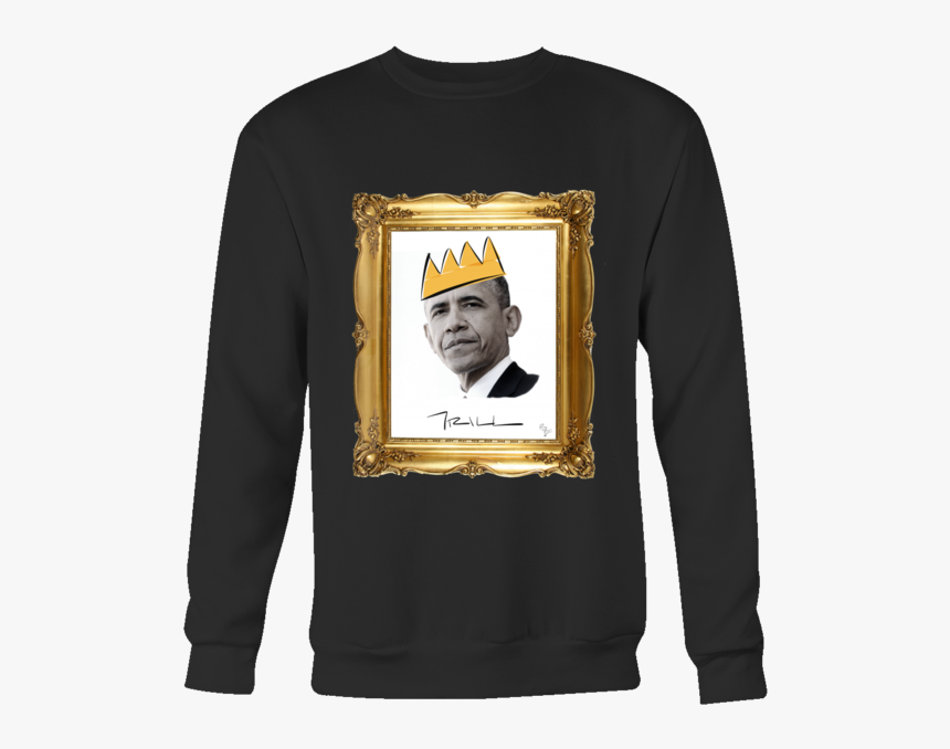 Barack Obama With Crown Crewneck Sweatshirt - Porsche 911 Christmas Sweater, HD Png Download, Free Download