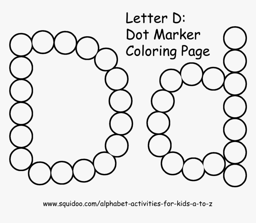 Clip Art Letter D Dot Marker - Letter D Worksheets Dots, HD Png Download, Free Download