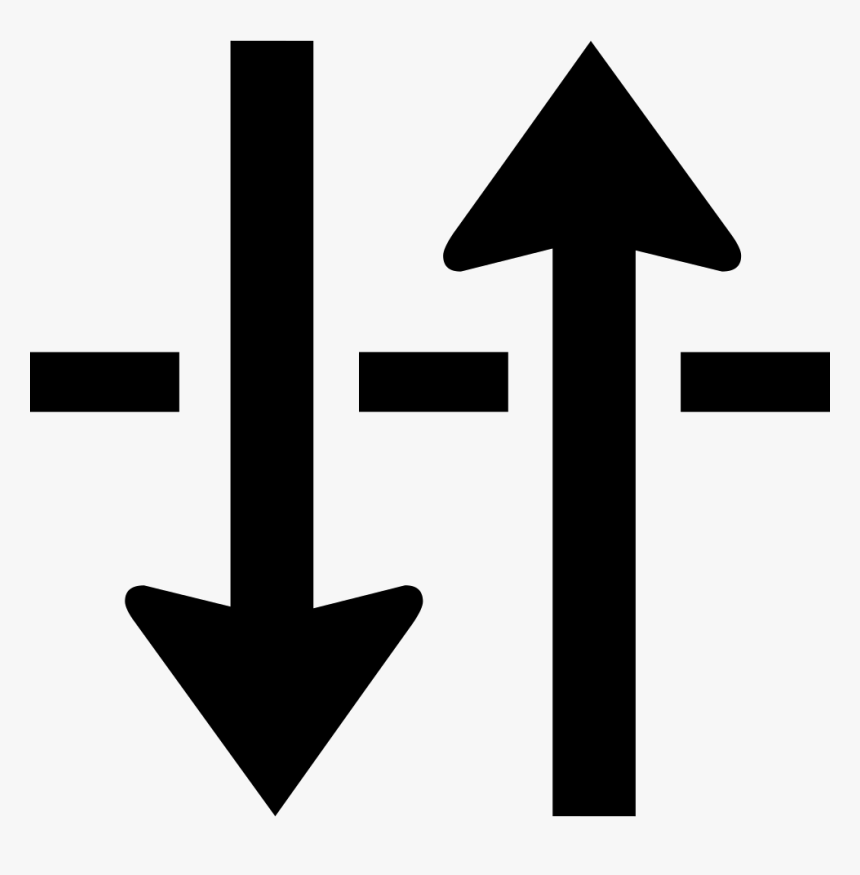 Up And Down Arrows And Broken Lines - Border Crossing Icon, HD Png Download, Free Download