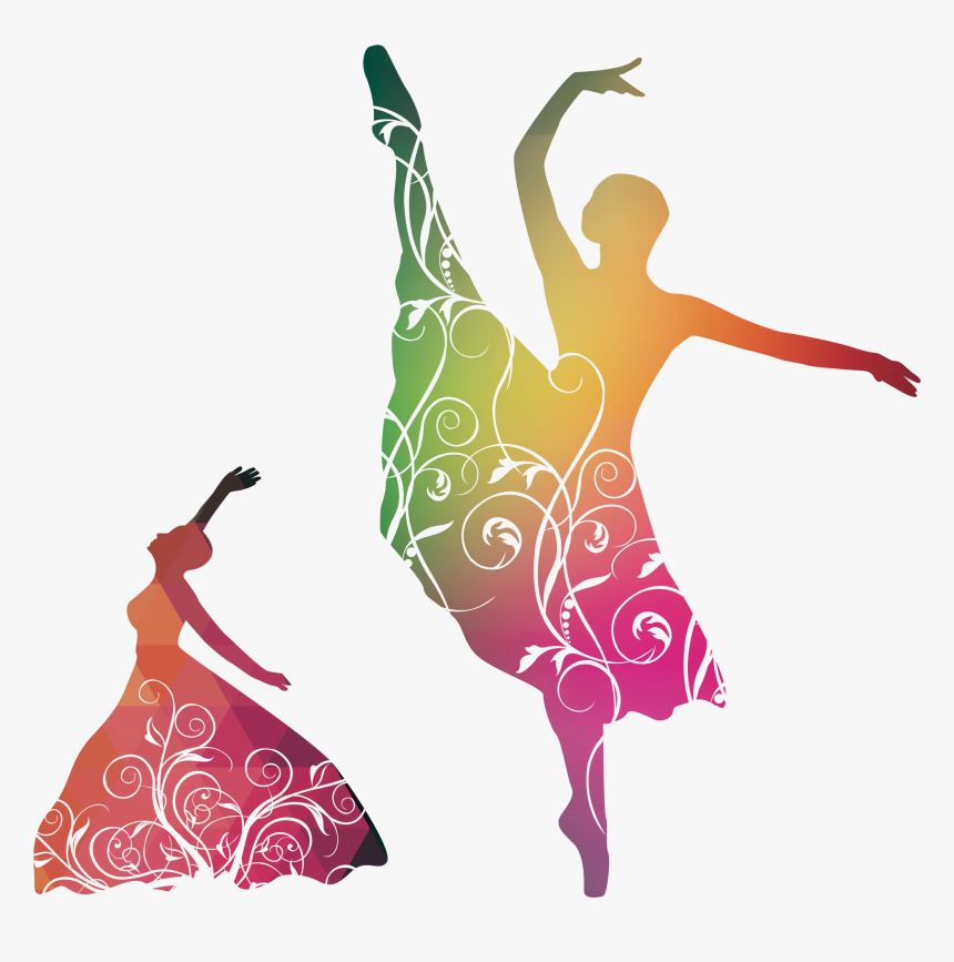 Dance Silhouette Ballet - Folk Dance Background Design, HD Png Download, Free Download