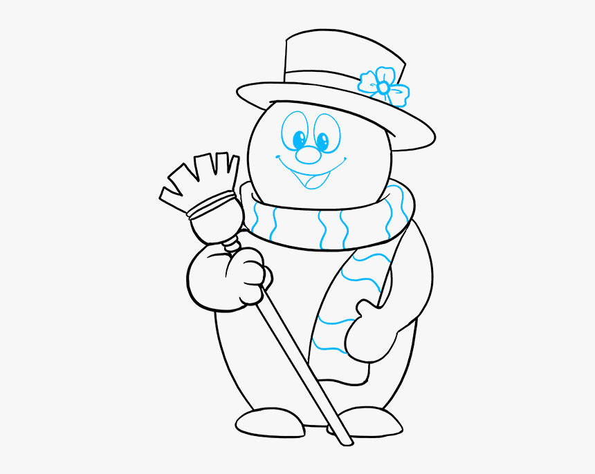How To Draw Frosty The Snowman - Cartoon, HD Png Download, Free Download