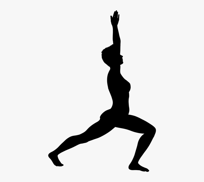 Silhouette, Yoga, Woman, Girl, Young, Gymnastics, Dance - Karate Stencil, HD Png Download, Free Download