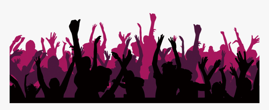 #audience #stage #orchestra #silhouette #applause #cheering - Party People Silhouette Png, Transparent Png, Free Download