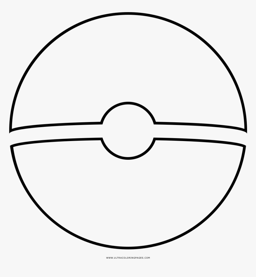 Pokeball Coloring Page   Two Halves Of A Circle, HD Png Download ...
