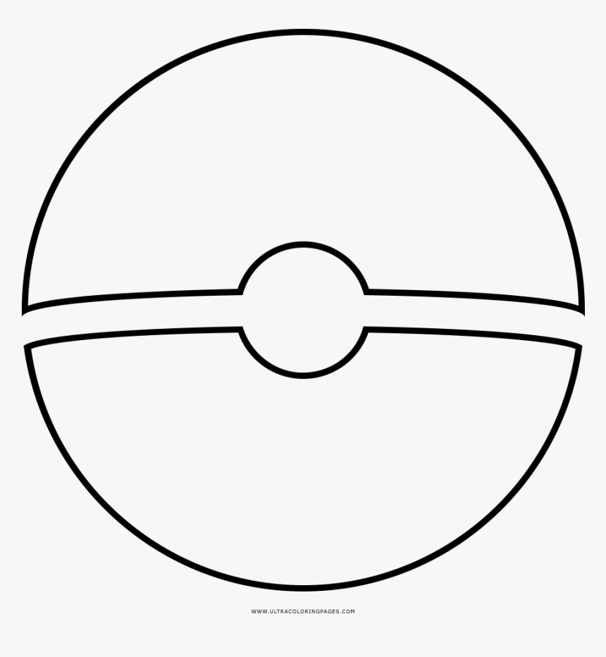 Pokeball Coloring Page - Two Halves Of A Circle, HD Png Download, Free Download