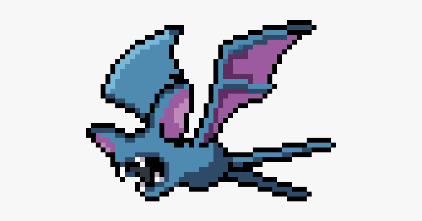 Pokemon Pixel Art Zubat, HD Png Download, Free Download