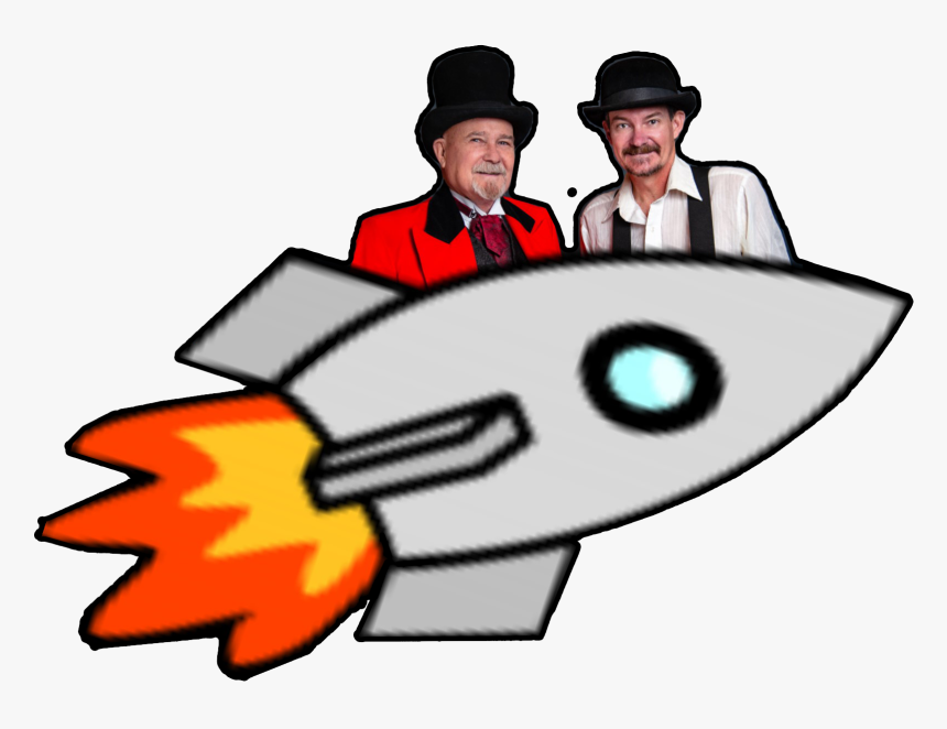 Two People In A Rocket Ship - Cartoon, HD Png Download, Free Download