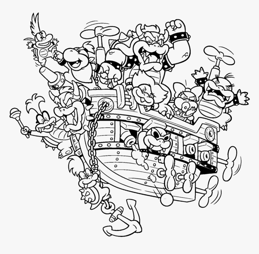 Mario Koopalings Coloring Pages, HD Png Download, Free Download