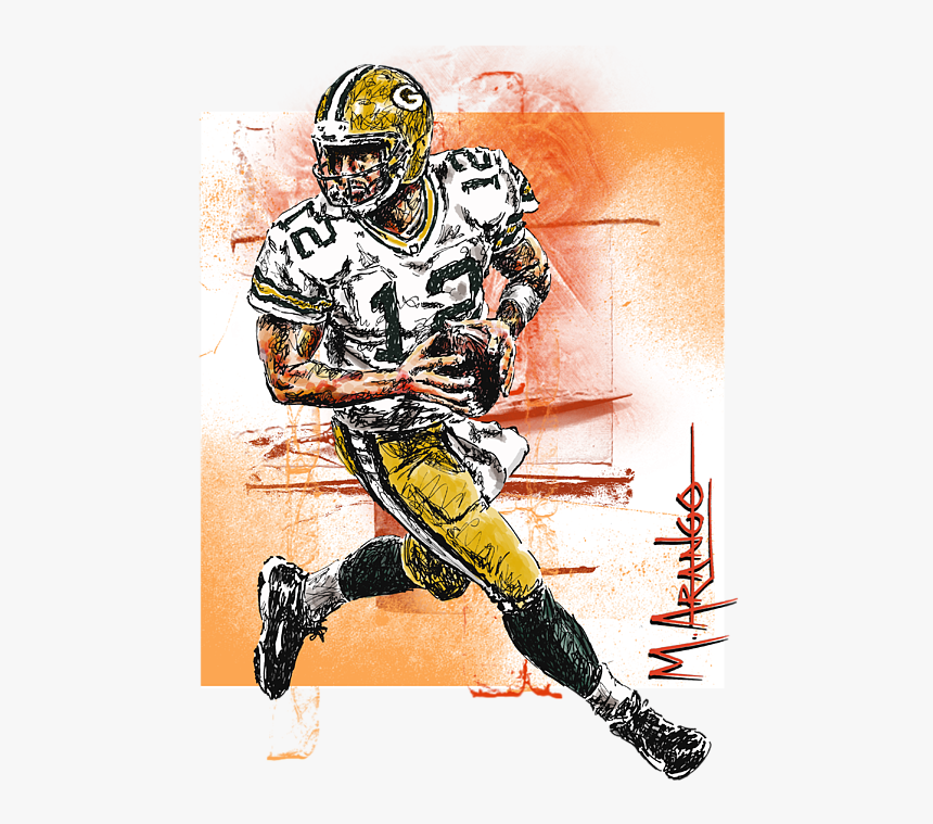 Transparent Aaron Rodgers Png - Drawing Of A Aaron Rodgers Nfl, Png Download, Free Download