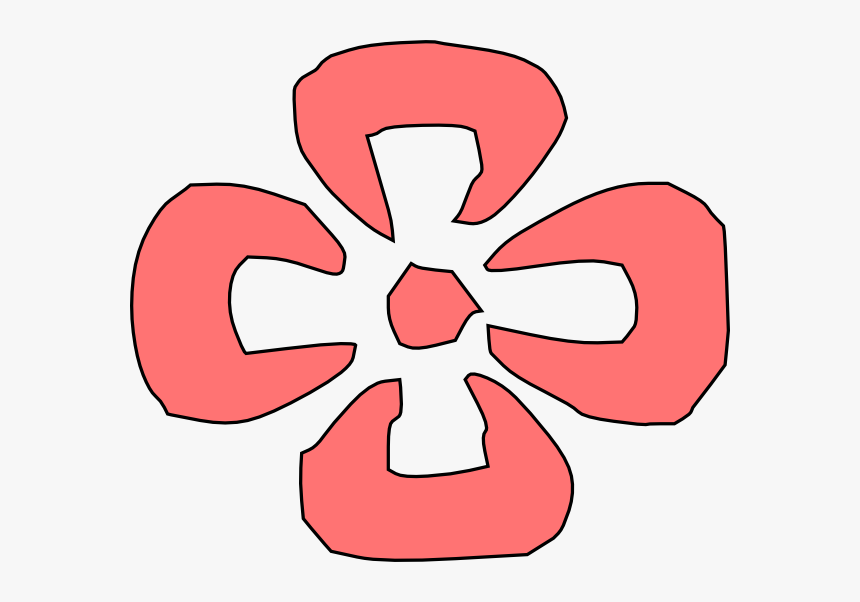 Japanese Decorative Red Flower Svg Clip Arts - Japanese Flower Art, HD Png Download, Free Download