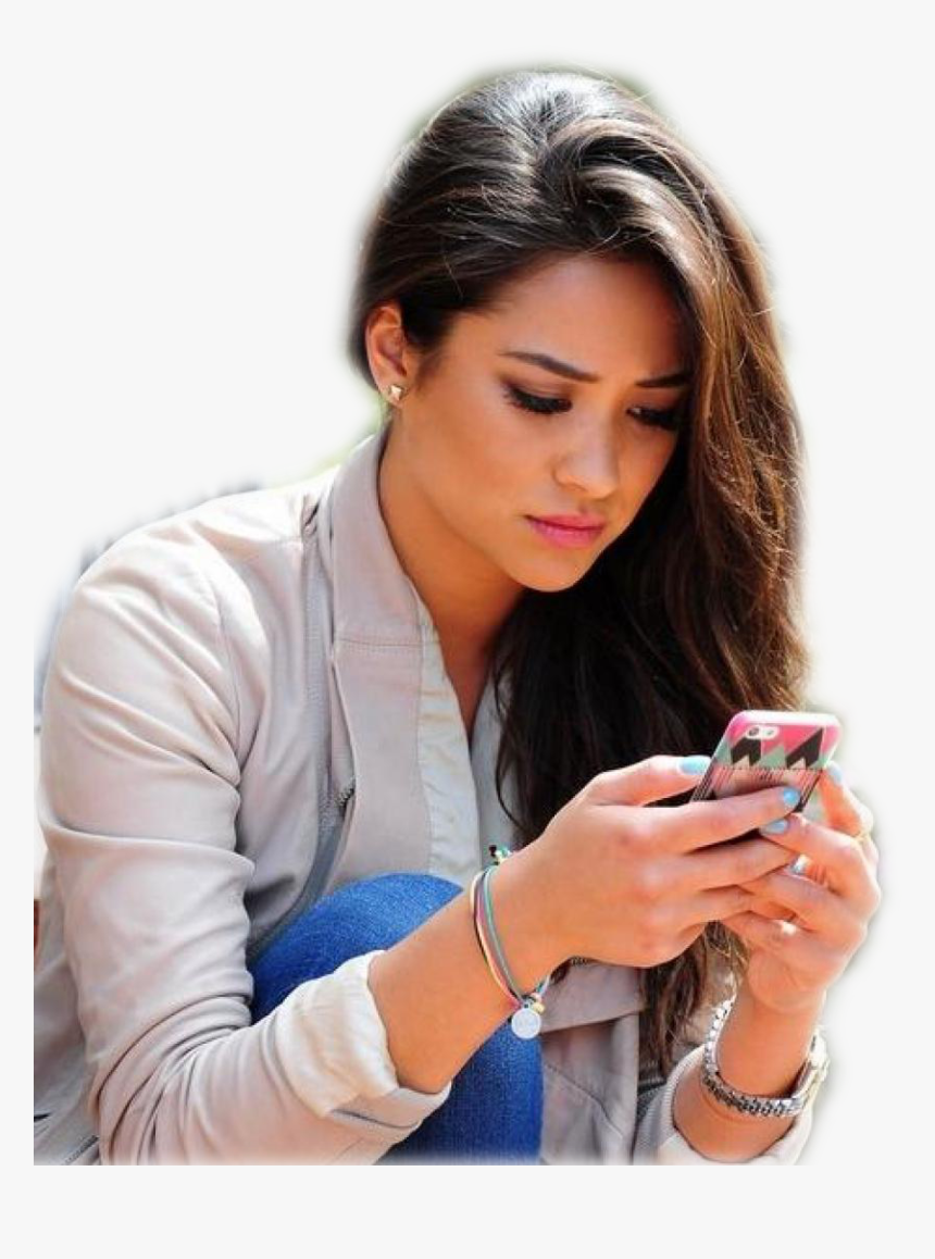 Shay Mitchell On Phone, HD Png Download, Free Download