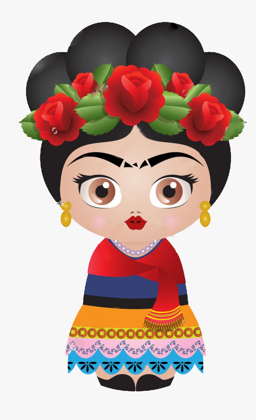 Cute Frida Kahlo Cartoon - Cartoon Cute Frida Kahlo, HD Png Download, Free Download