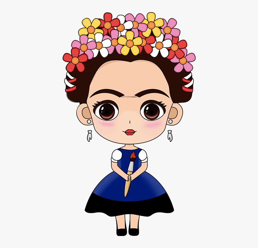 #frida #fridakahlo #drawing #cute #woman #comic - Frida Kahlo Cartoon Drawing, HD Png Download, Free Download