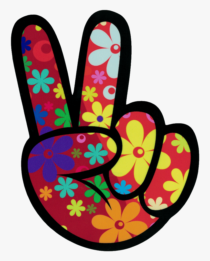 Transparent Peace Fingers Png - Flower Power Peace Hand, Png Download, Free Download