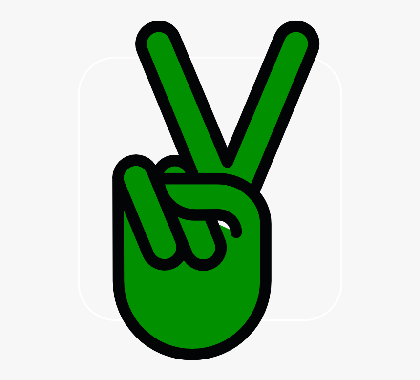 Transparent Png Peace Sign - Peace Hand Sign Clipart V Png, Png Download, Free Download